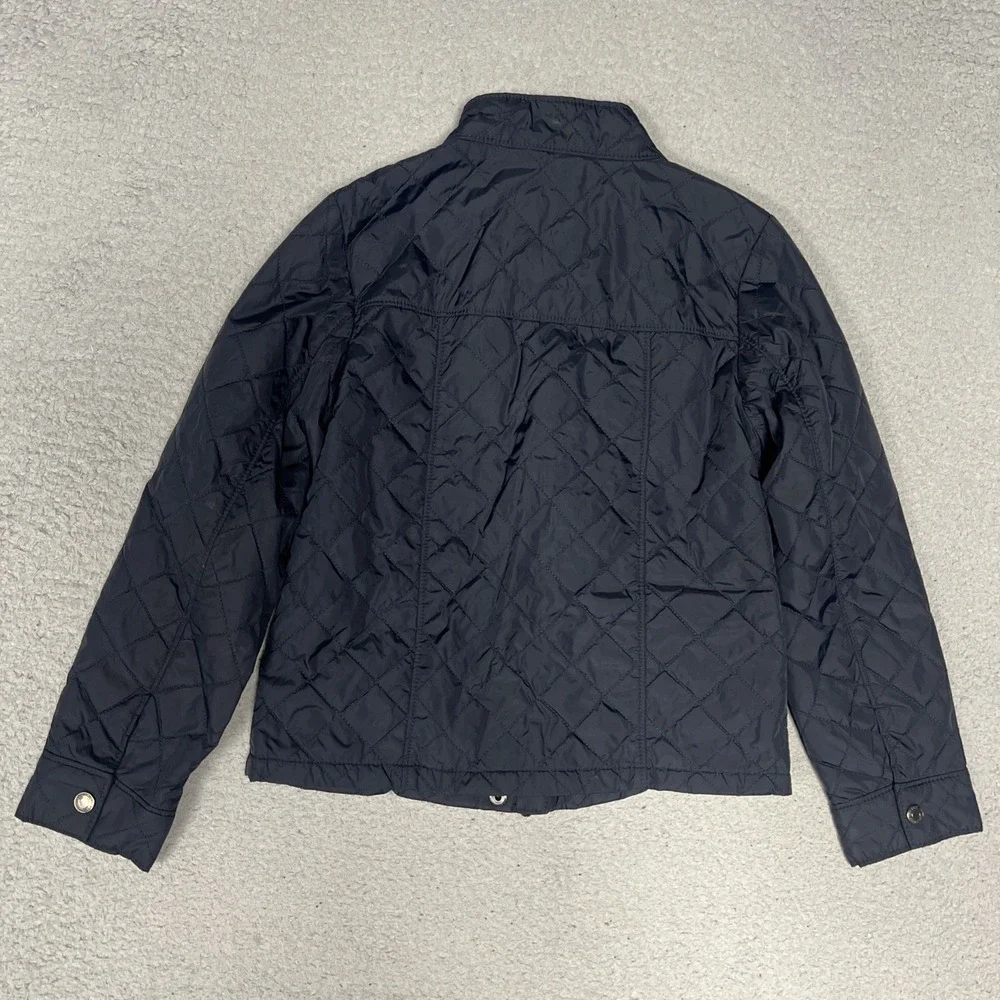 Gap Kids Jacket Youth Sz M (8) Blue Diamond Quilted Insulated Utility Coat Chore